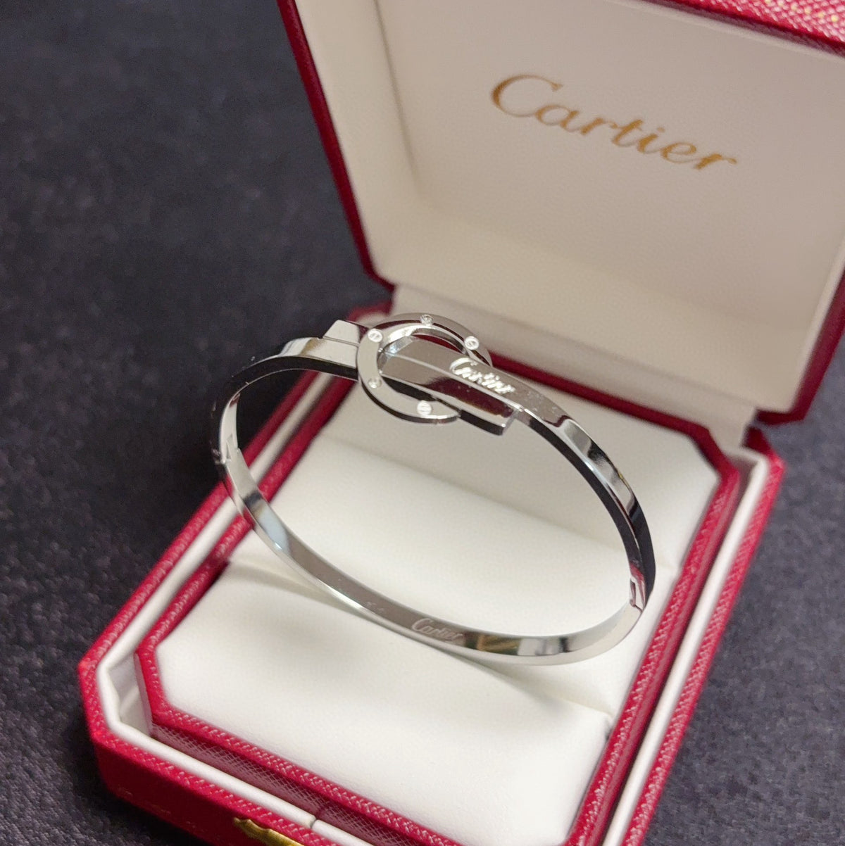 white delicate Bangle for women - alternate angle view 6