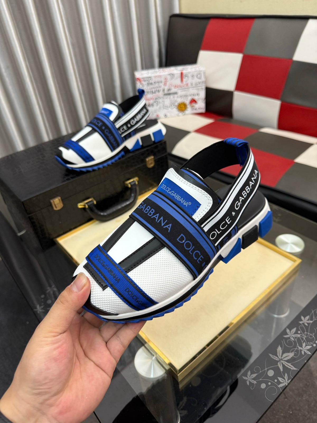 Dolce & Gabbana DG Men's PVC Slides with Molded TPU Sole