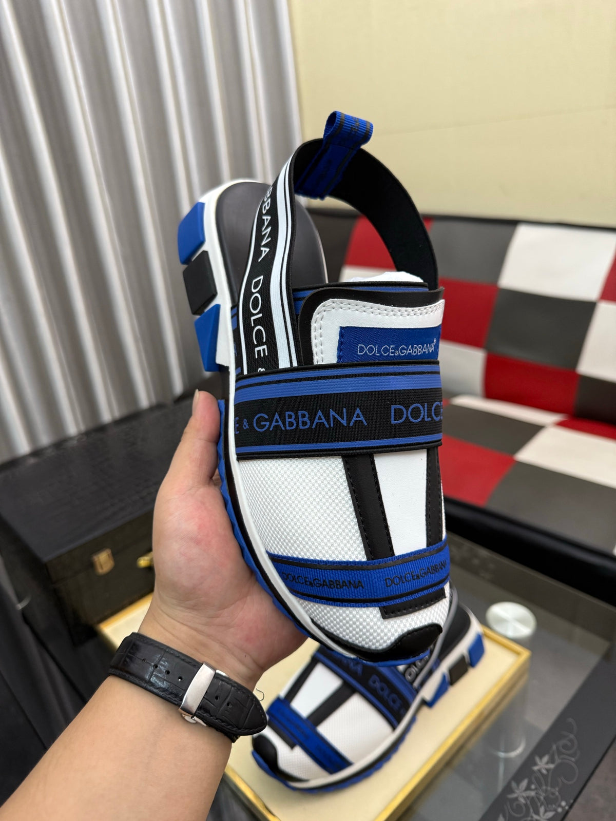 Dolce & Gabbana DG Men's PVC Slides with Molded TPU Sole