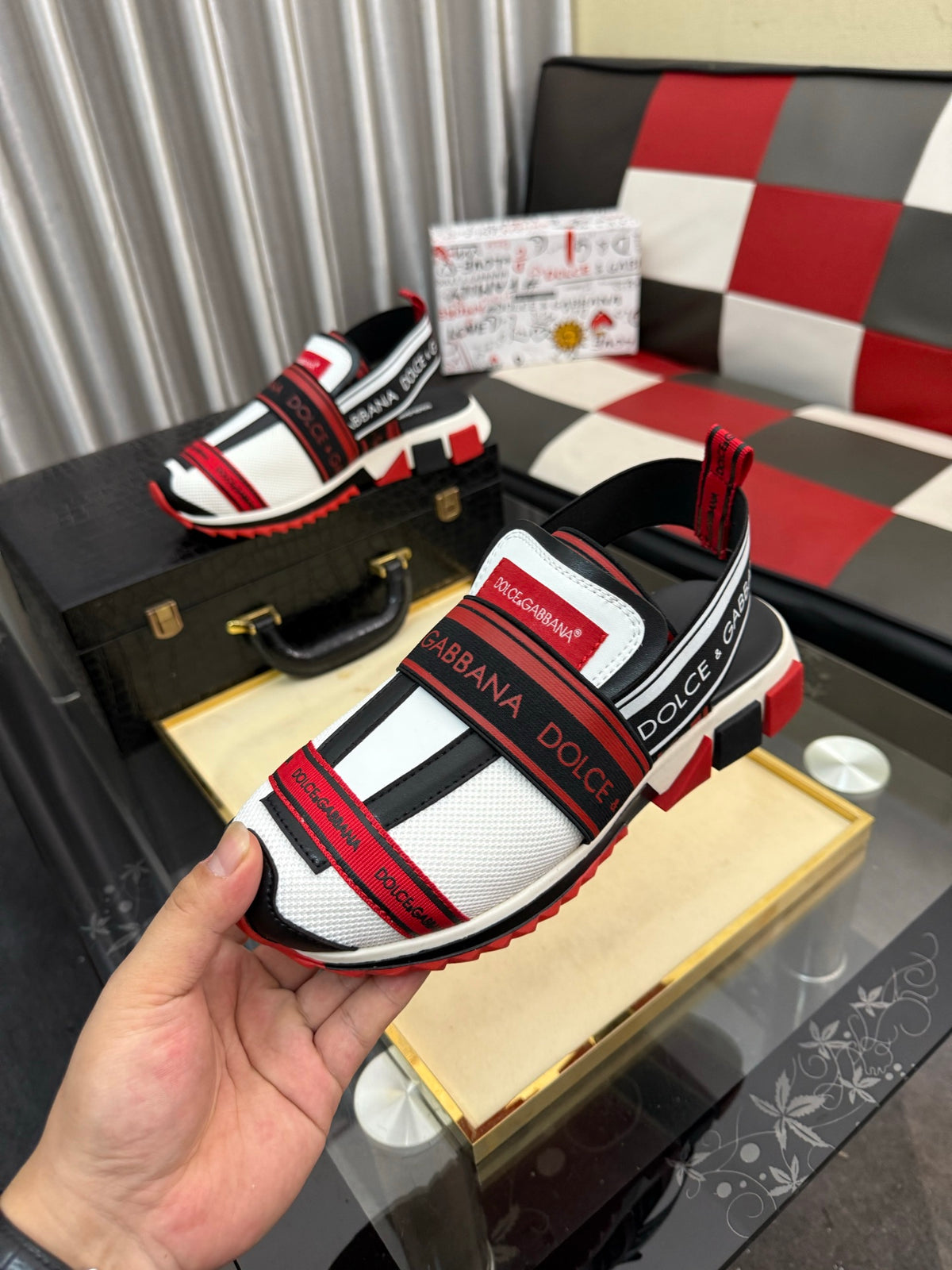 Dolce & Gabbana DG Men's PVC Slides with Molded TPU Sole