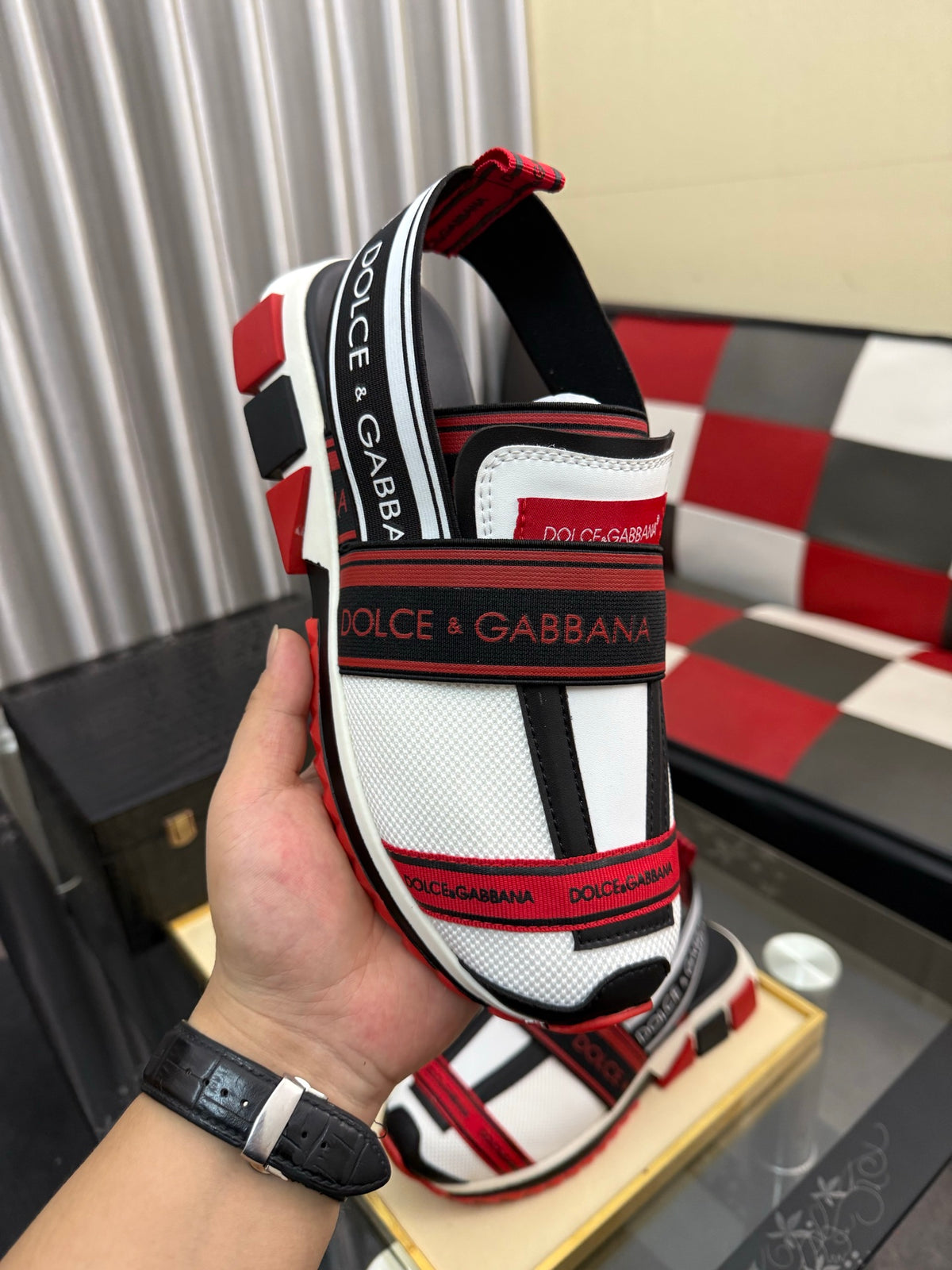Dolce & Gabbana DG Men's PVC Slides with Molded TPU Sole