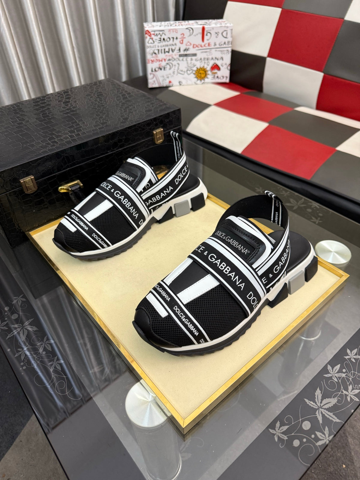 Dolce & Gabbana DG Men's PVC Slides with Molded TPU Sole