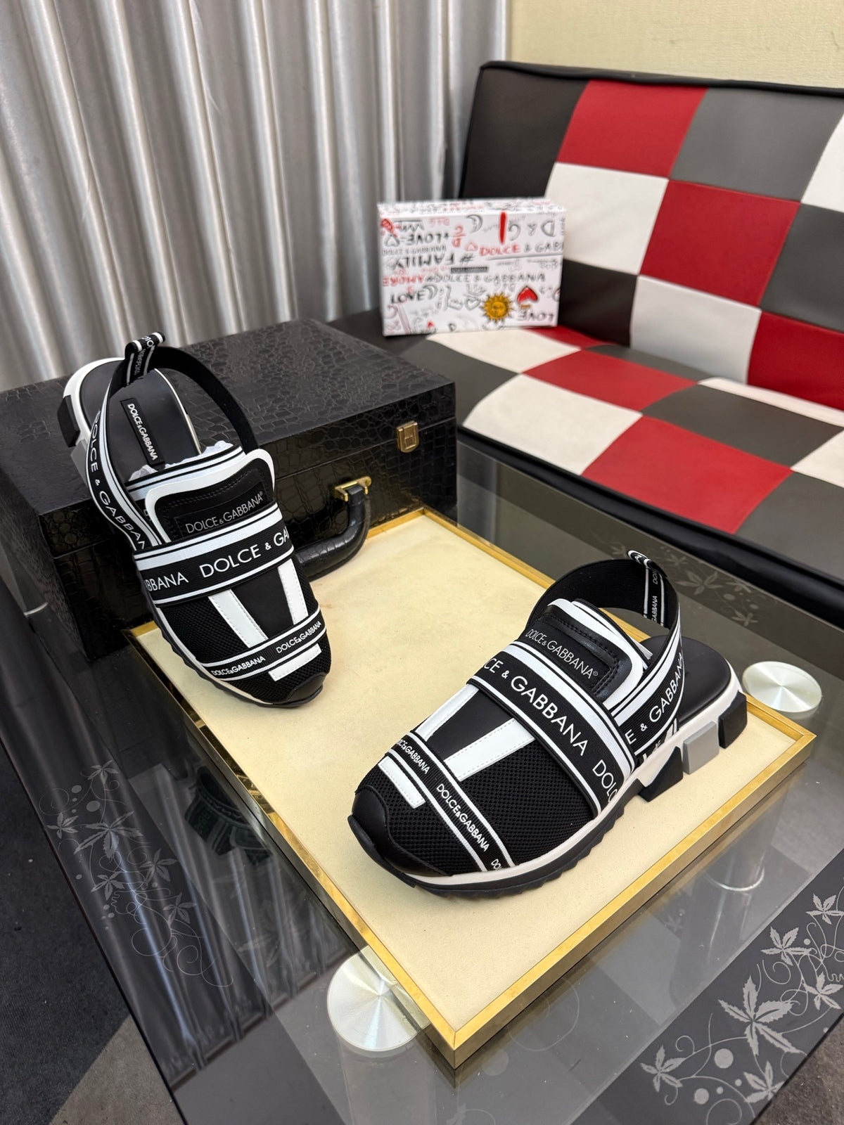 Dolce & Gabbana DG Men's PVC Slides with Molded TPU Sole