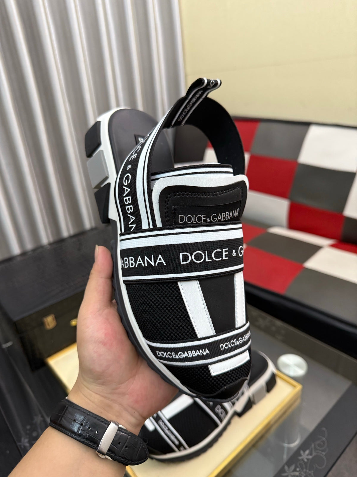 Dolce & Gabbana DG Men's PVC Slides with Molded TPU Sole