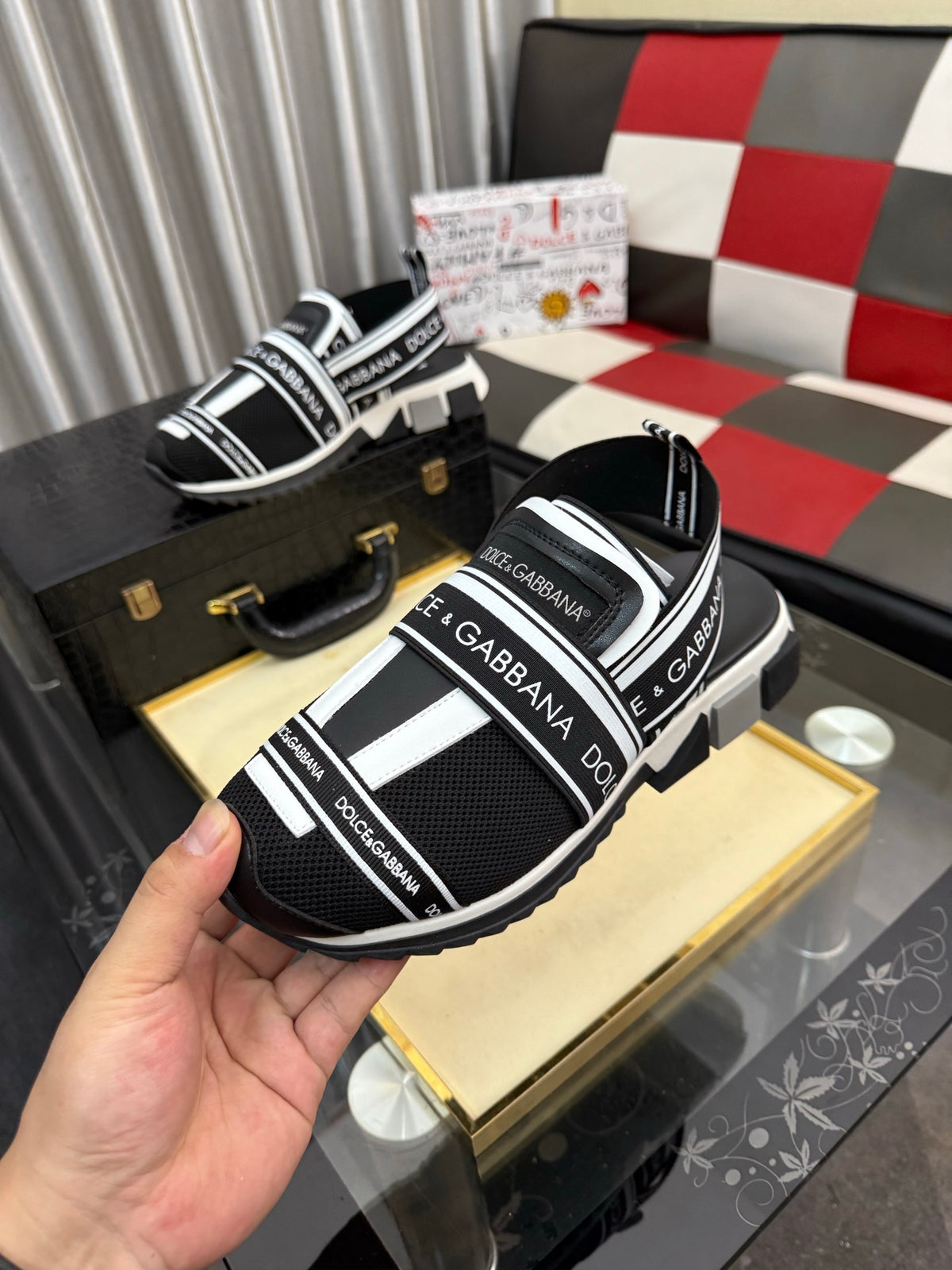 Dolce & Gabbana DG Men's PVC Slides with Molded TPU Sole