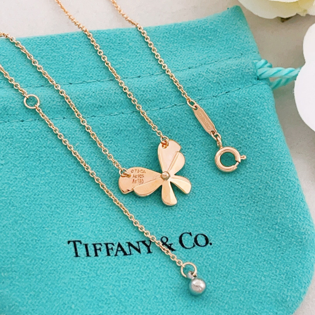 rose gold brass butterfly Necklace for women - alternate angle view 5
