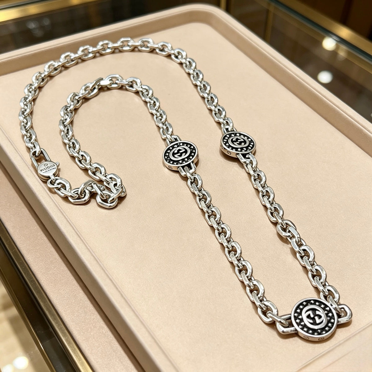 antique double g Necklace for women - alternate angle view 7