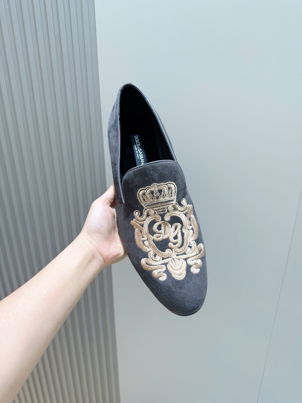 Dolce & Gabbana DG Men's Moccasin Loafers with Metal Horsebit