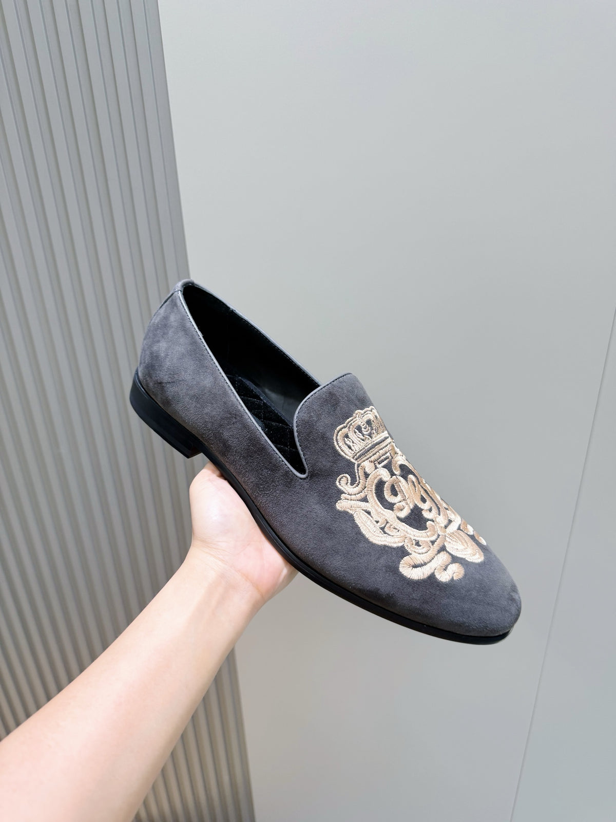 Dolce & Gabbana DG Men's Moccasin Loafers with Metal Horsebit