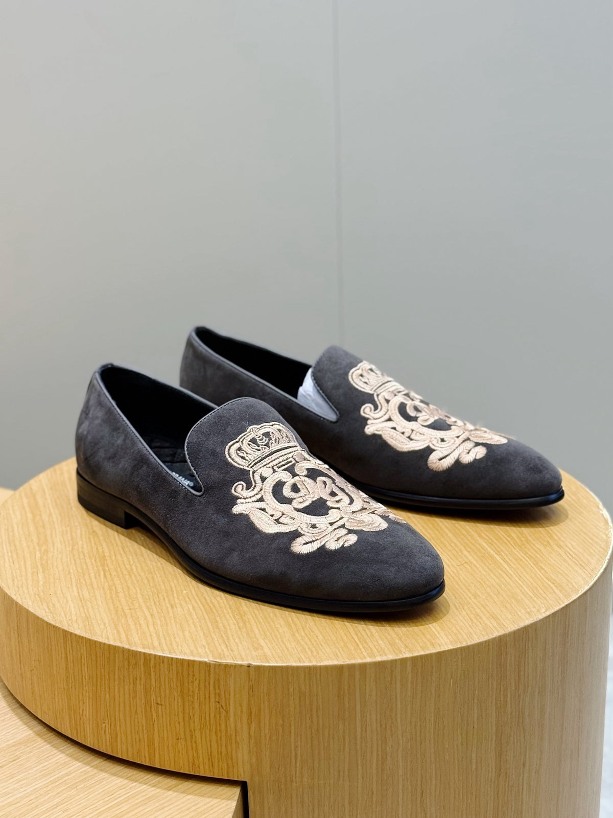 Dolce & Gabbana DG Men's Moccasin Loafers with Metal Horsebit