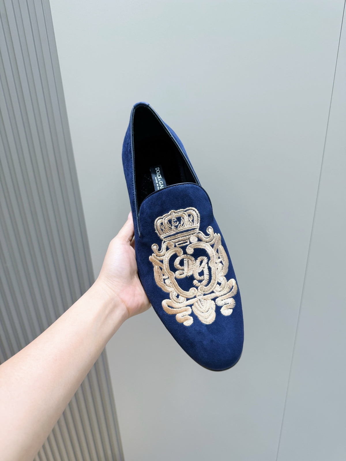 Dolce & Gabbana DG Men's Moccasin Loafers with Metal Horsebit