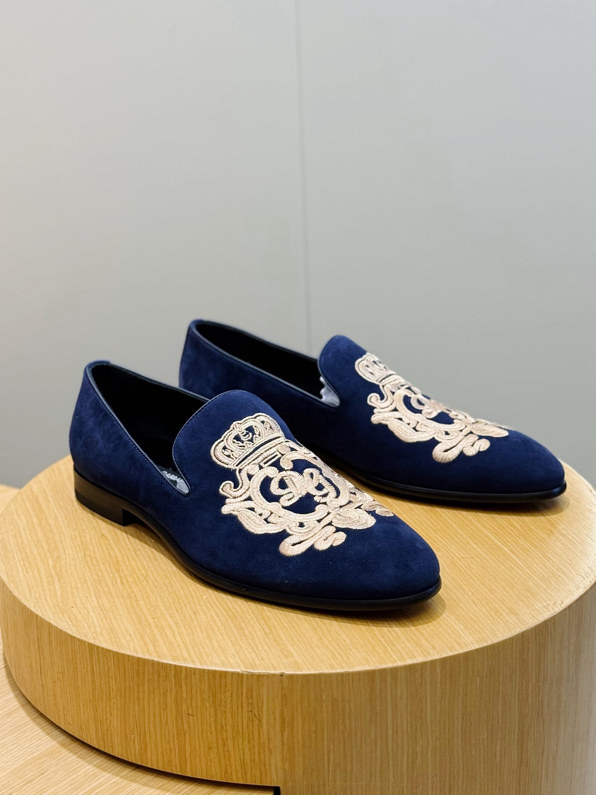 Dolce & Gabbana DG Men's Moccasin Loafers with Metal Horsebit