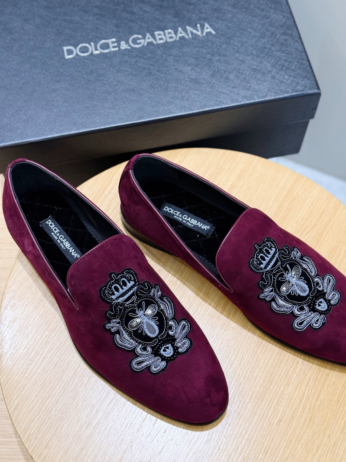 Dolce & Gabbana DG Men's Moccasin Loafers with Metal Horsebit