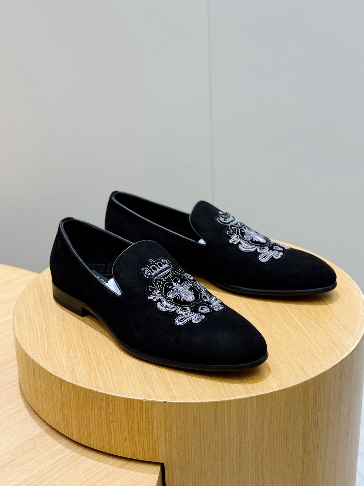 Dolce & Gabbana DG Men's Moccasin Loafers with Metal Horsebit