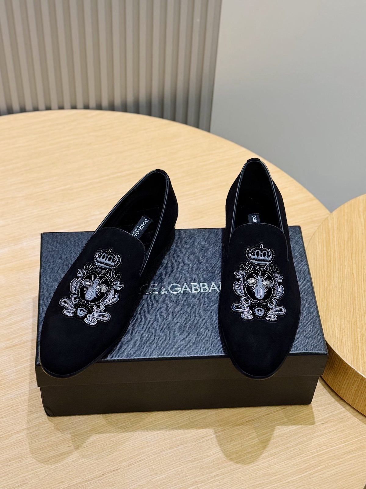 Dolce & Gabbana DG Men's Moccasin Loafers with Metal Horsebit