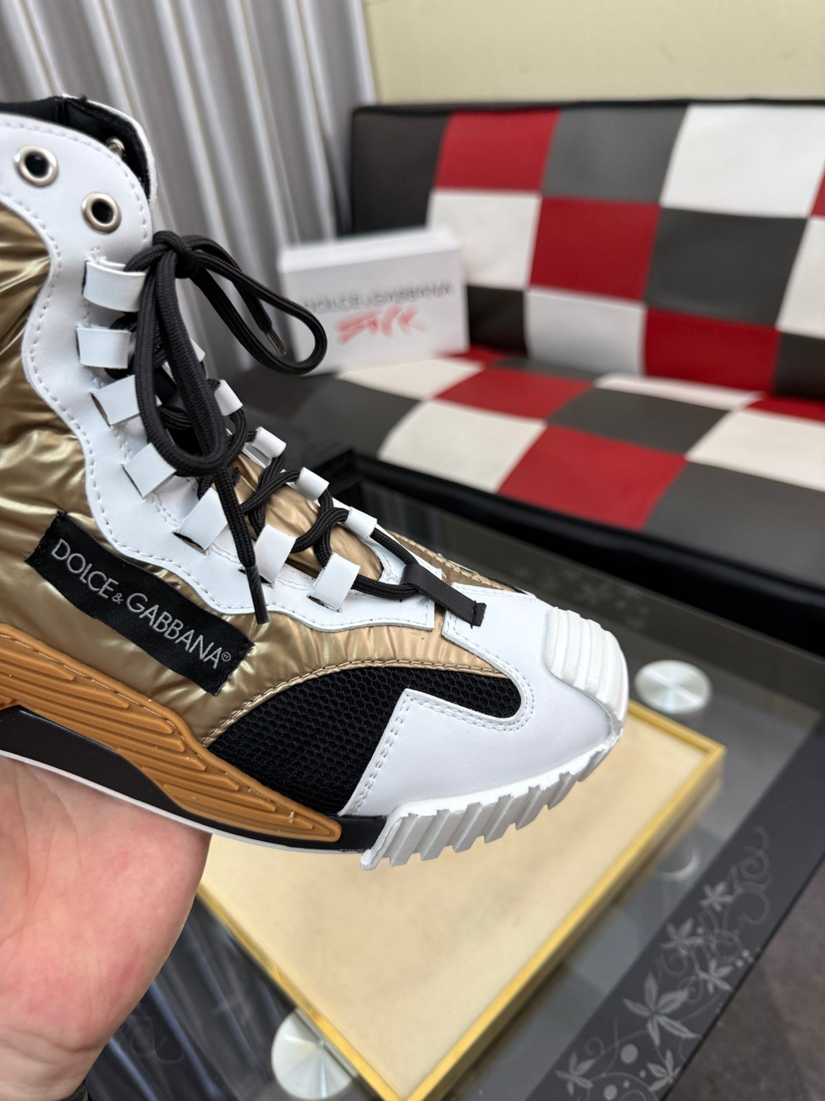 Dolce & Gabbana DG Silk Calfskin & Nubuck Casual Sneakers