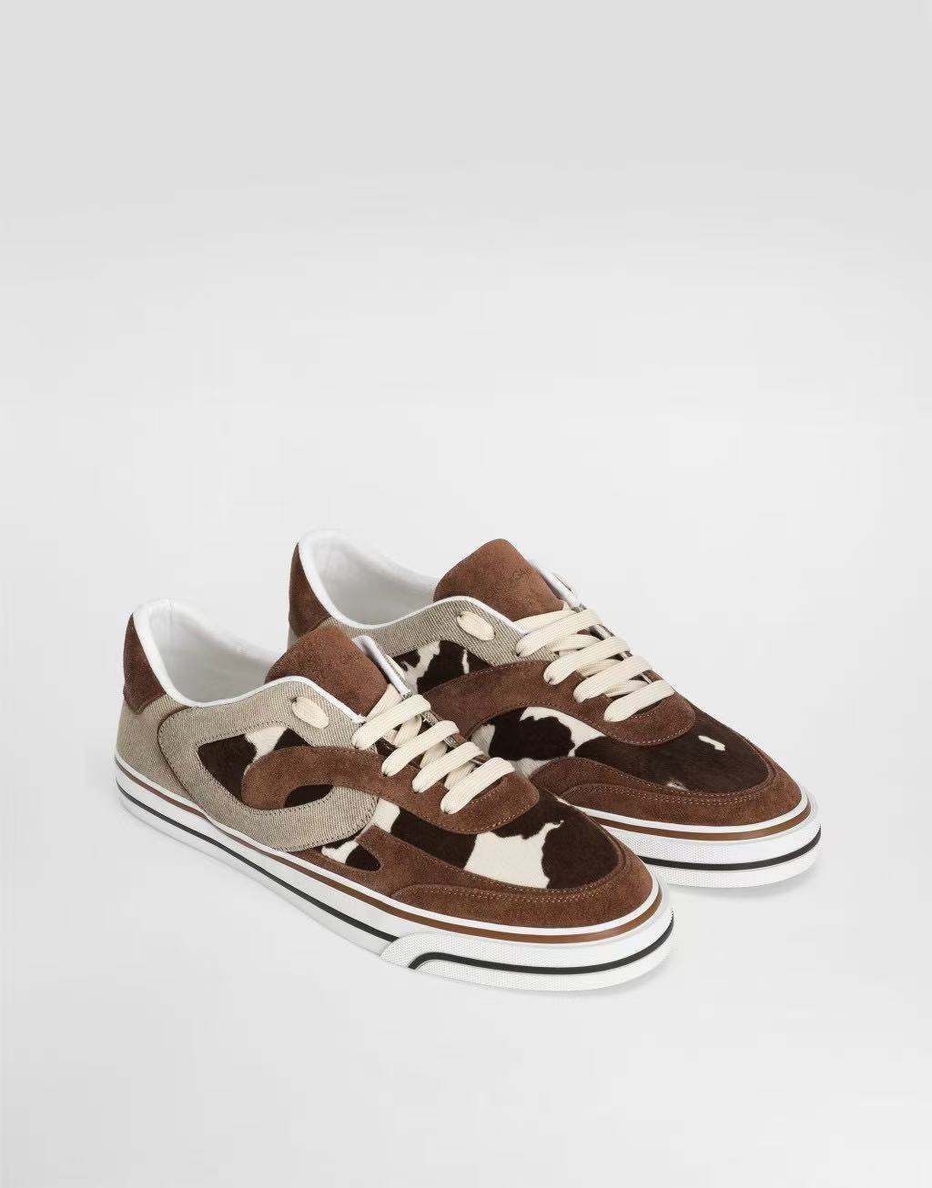 Dolce & Gabbana DG Men's Multi-Material Casual Sneakers 4 Colors