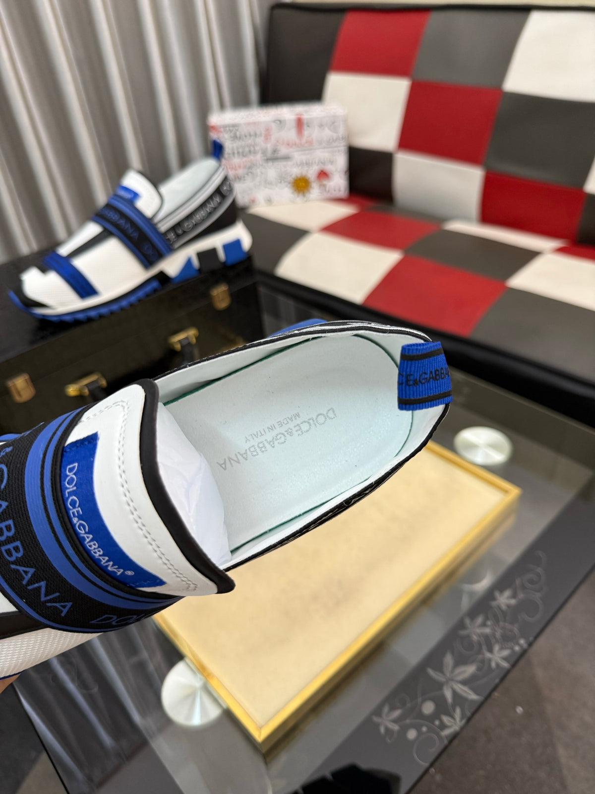 Dolce & Gabbana DG Silk Calfskin & Nubuck Casual Sneakers