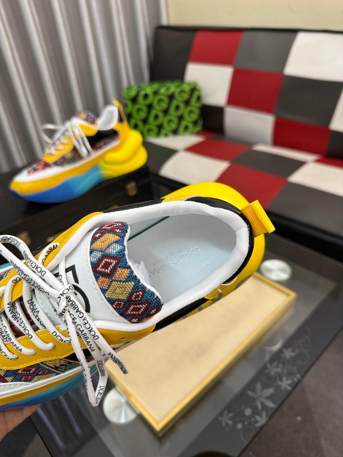 Dolce & Gabbana DG Silk Calfskin & Nubuck Casual Sneakers