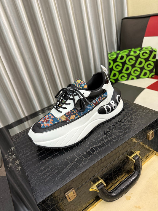 Dolce & Gabbana DG Silk Calfskin & Nubuck Casual Sneakers