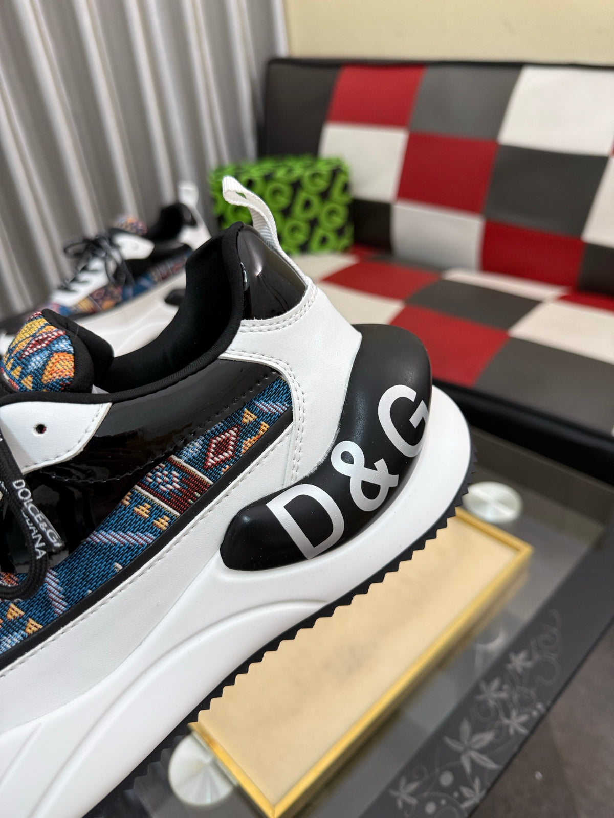 Dolce & Gabbana DG Silk Calfskin & Nubuck Casual Sneakers
