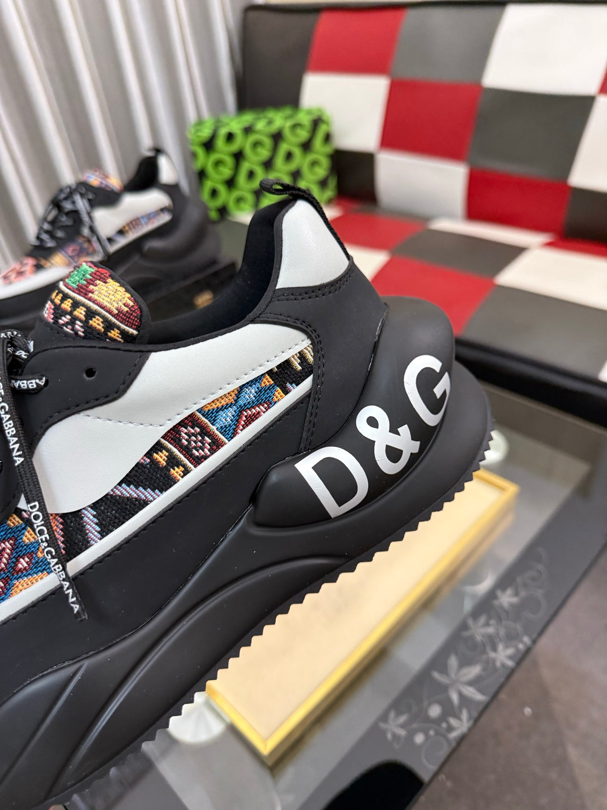 Dolce & Gabbana DG Silk Calfskin & Nubuck Casual Sneakers