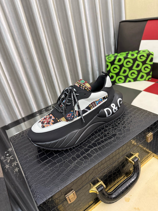 Dolce & Gabbana DG Silk Calfskin & Nubuck Casual Sneakers