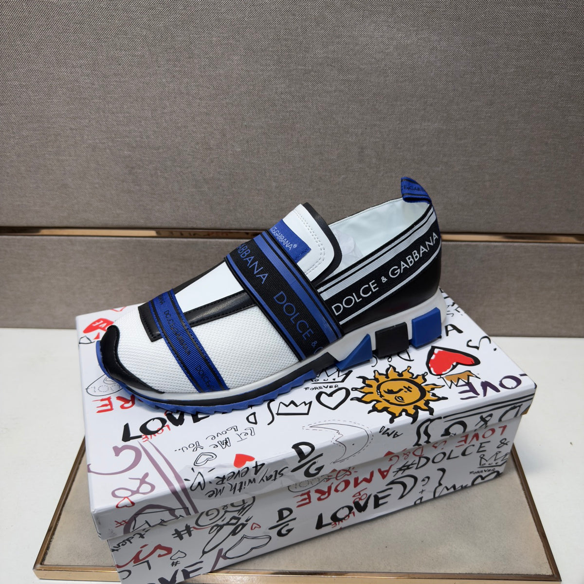 Dolce & Gabbana DG Couple's Multi-Material Casual Sneakers 5 Colors