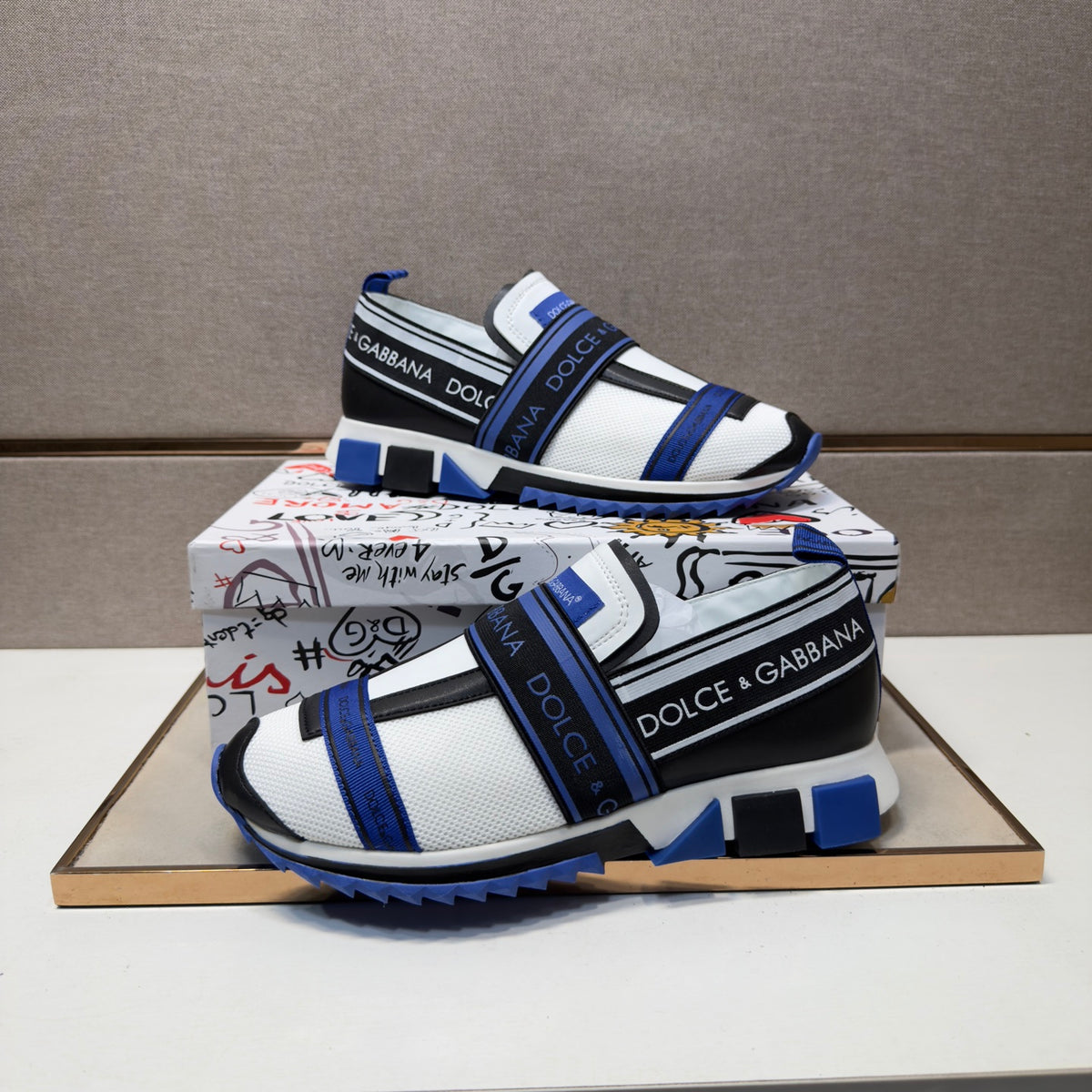 Dolce & Gabbana DG Couple's Multi-Material Casual Sneakers 5 Colors