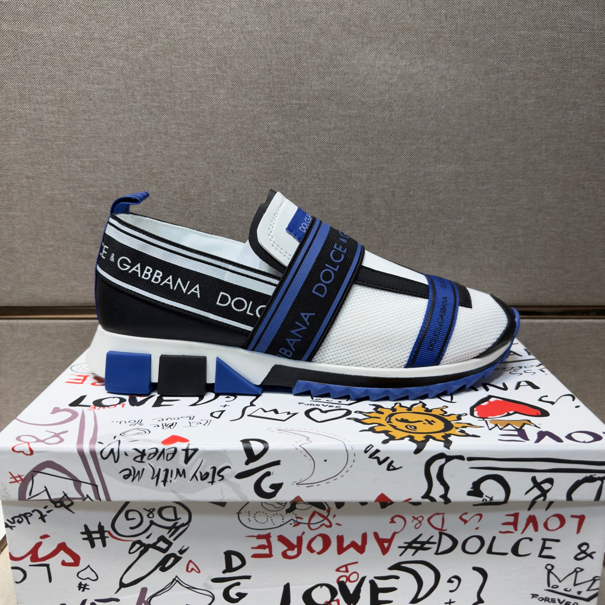 Dolce & Gabbana DG Couple's Multi-Material Casual Sneakers 5 Colors