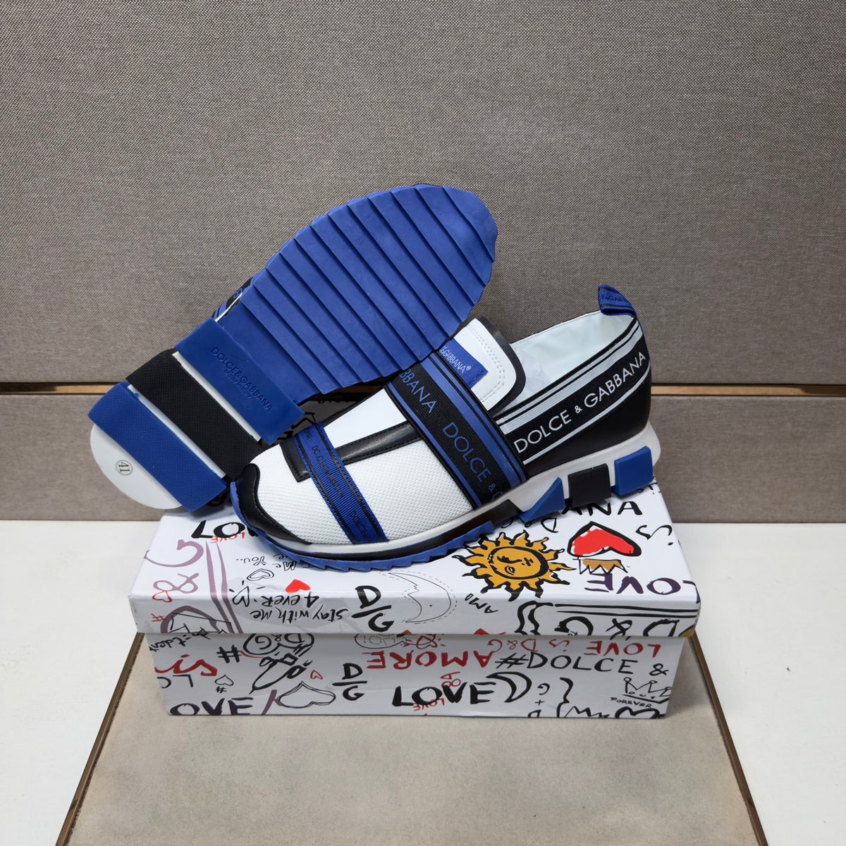 Dolce & Gabbana DG Couple's Multi-Material Casual Sneakers 5 Colors