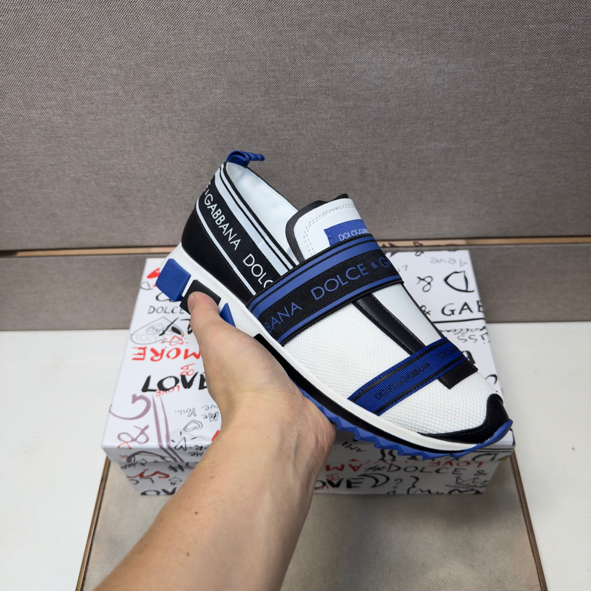 Dolce & Gabbana DG Couple's Multi-Material Casual Sneakers 5 Colors