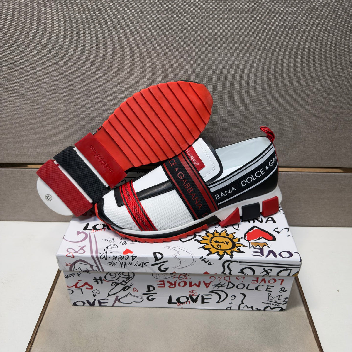 Dolce & Gabbana DG Couple's Multi-Material Casual Sneakers 5 Colors