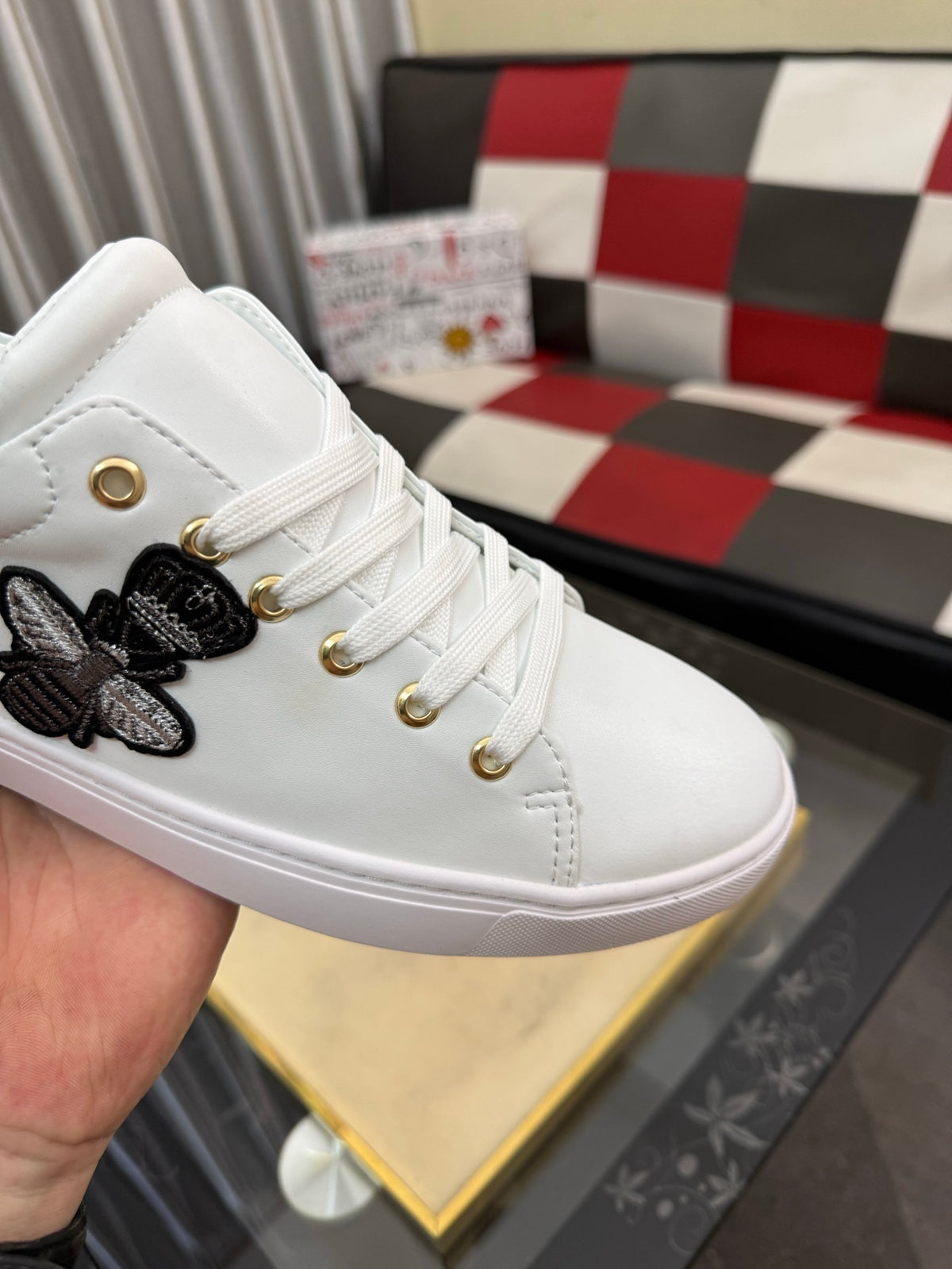 Dolce & Gabbana DG Silk Calfskin & Nubuck Casual Sneakers