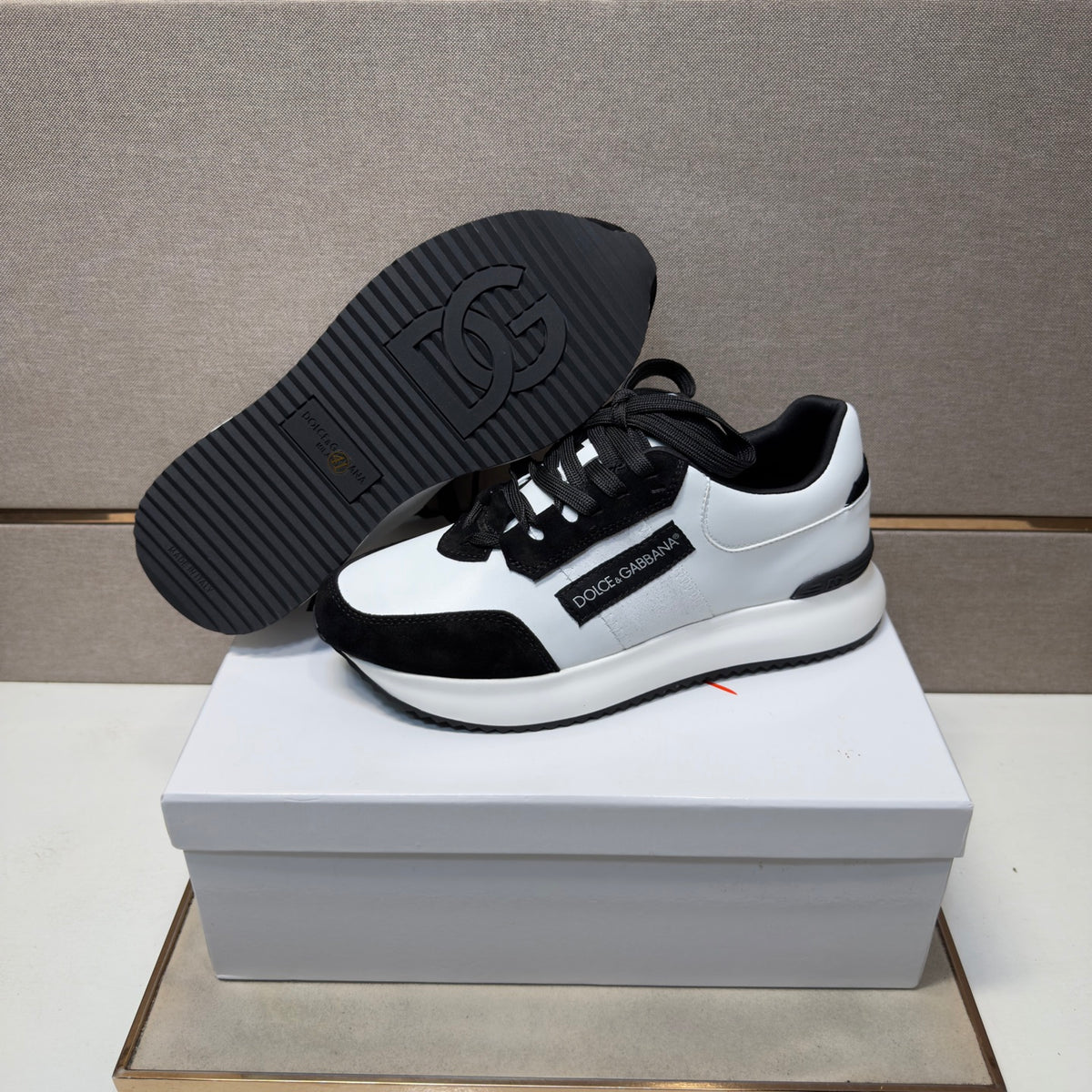 Dolce & Gabbana DG Men's Multi-Material Casual Sneakers 3 Colors
