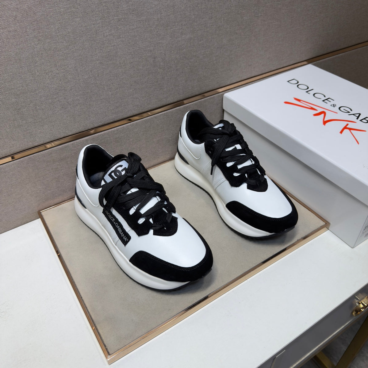 Dolce & Gabbana DG Men's Multi-Material Casual Sneakers 3 Colors