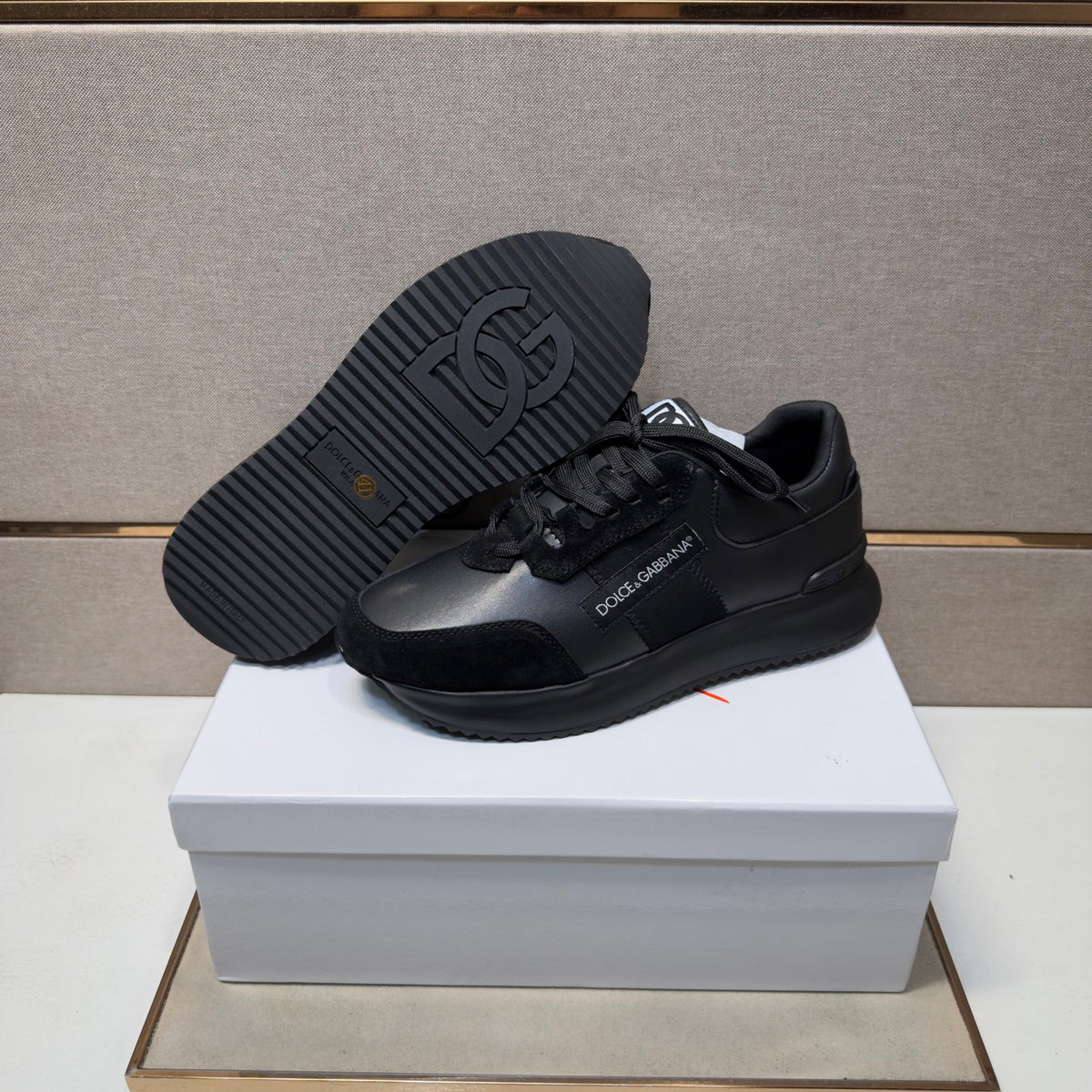 Dolce & Gabbana DG Men's Multi-Material Casual Sneakers 3 Colors