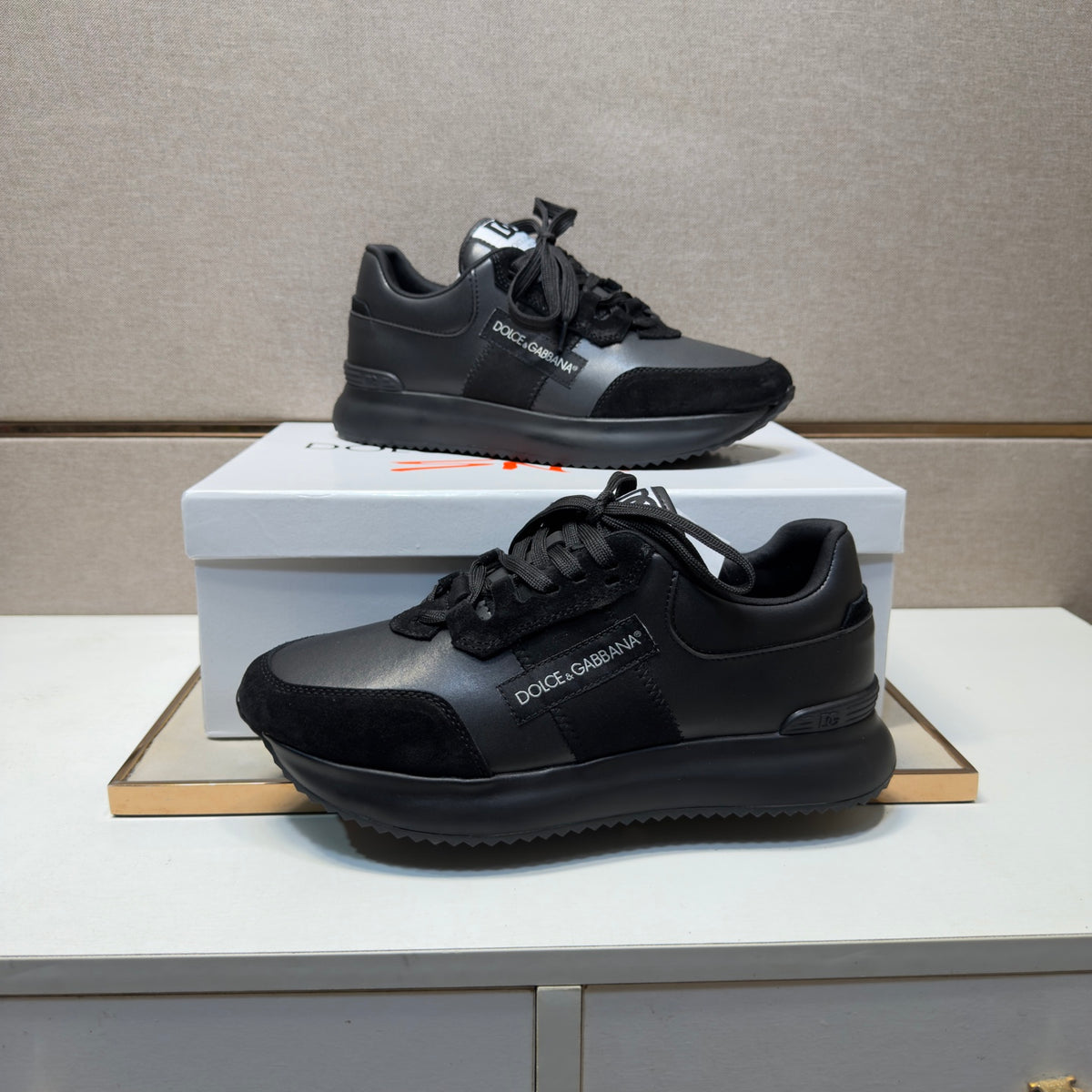 Dolce & Gabbana DG Men's Multi-Material Casual Sneakers 3 Colors