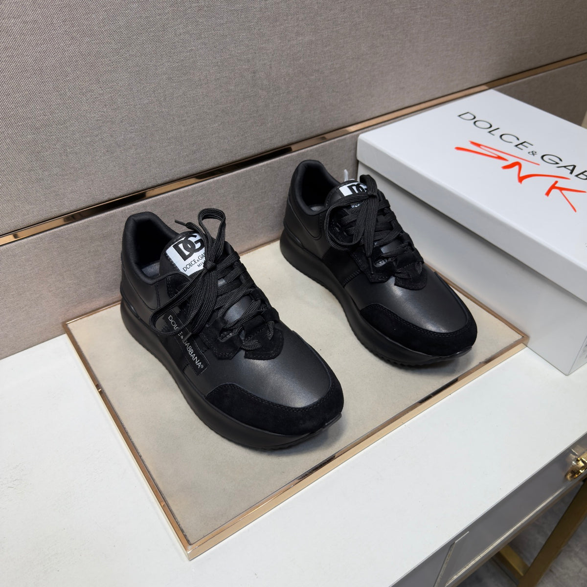 Dolce & Gabbana DG Men's Multi-Material Casual Sneakers 3 Colors