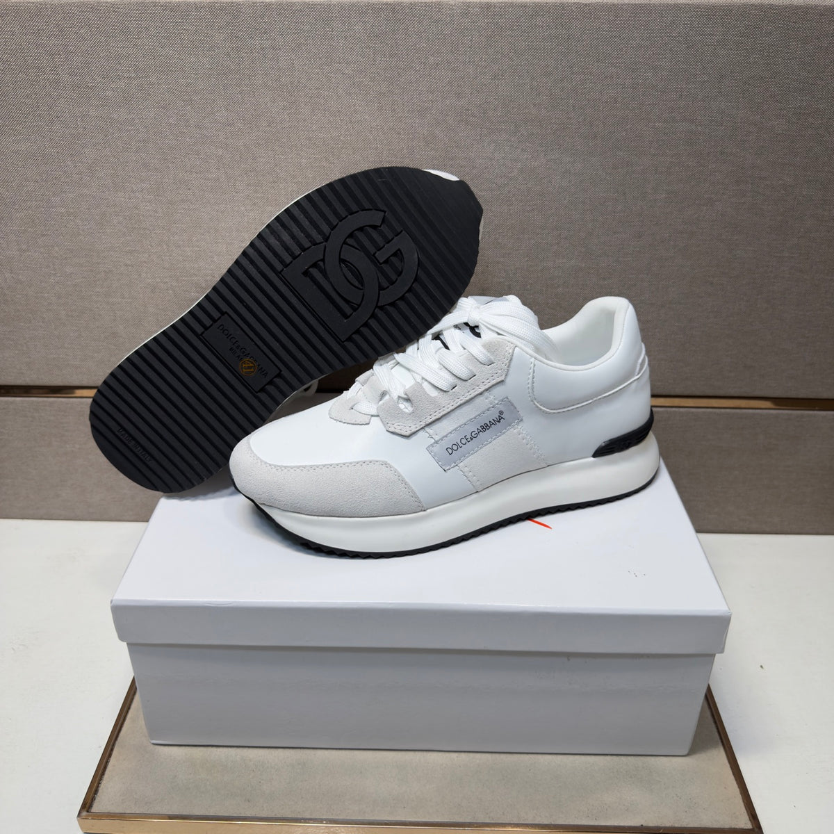 Dolce & Gabbana DG Men's Multi-Material Casual Sneakers 3 Colors