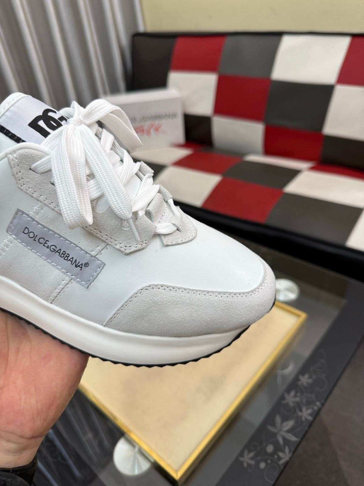 Dolce & Gabbana DG Silk Calfskin & Nubuck Casual Sneakers
