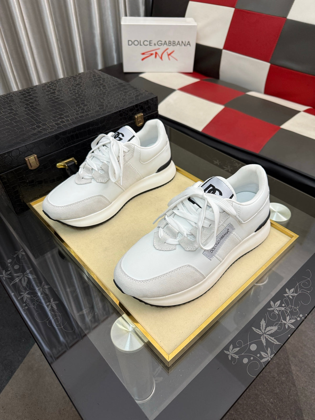Dolce & Gabbana DG Silk Calfskin & Nubuck Casual Sneakers