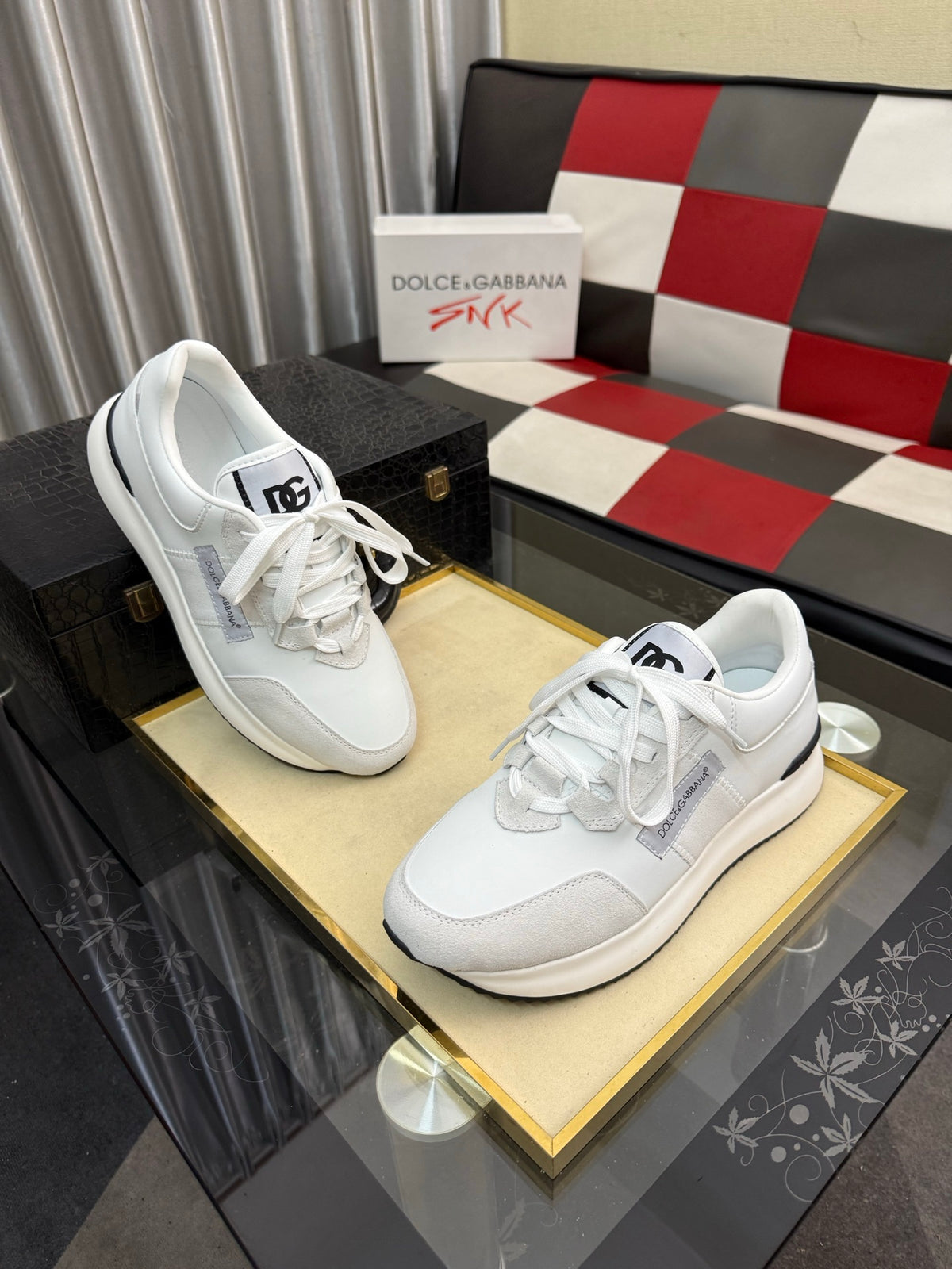 Dolce & Gabbana DG Silk Calfskin & Nubuck Casual Sneakers