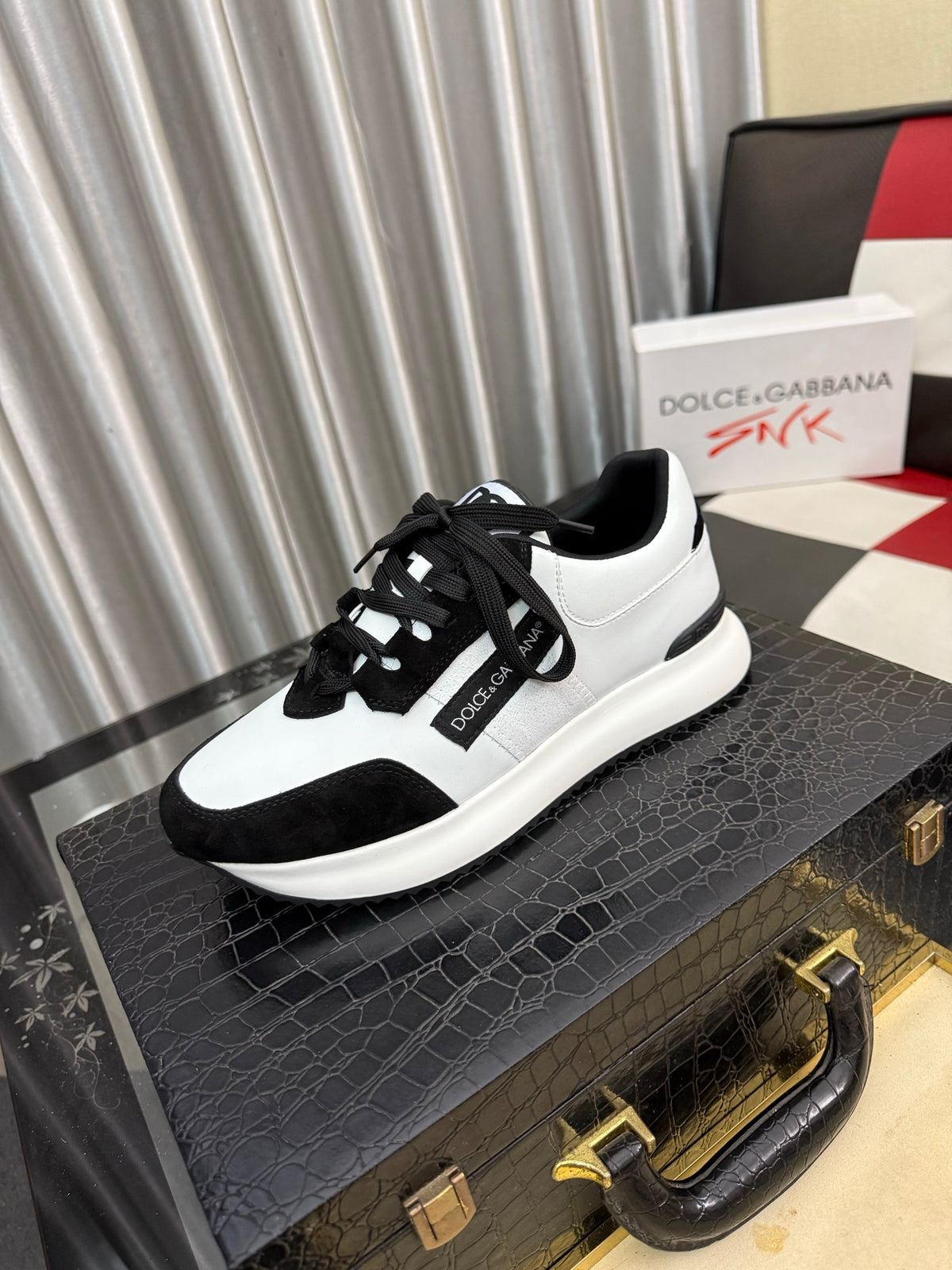 Dolce & Gabbana DG Silk Calfskin & Nubuck Casual Sneakers