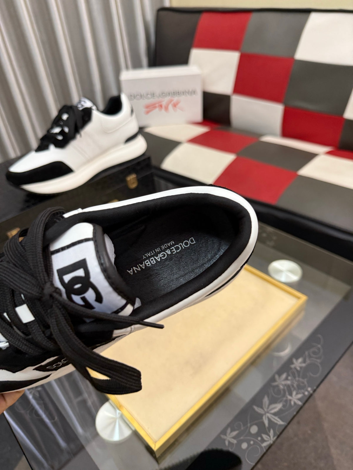 Dolce & Gabbana DG Silk Calfskin & Nubuck Casual Sneakers