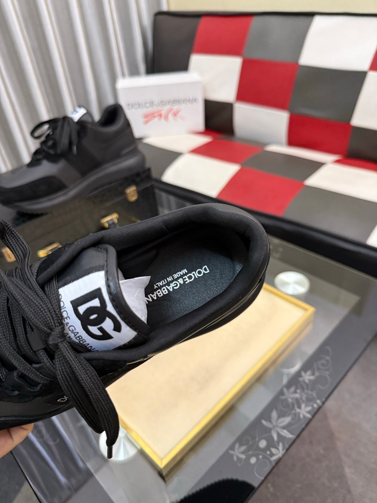 Dolce & Gabbana DG Silk Calfskin & Nubuck Casual Sneakers