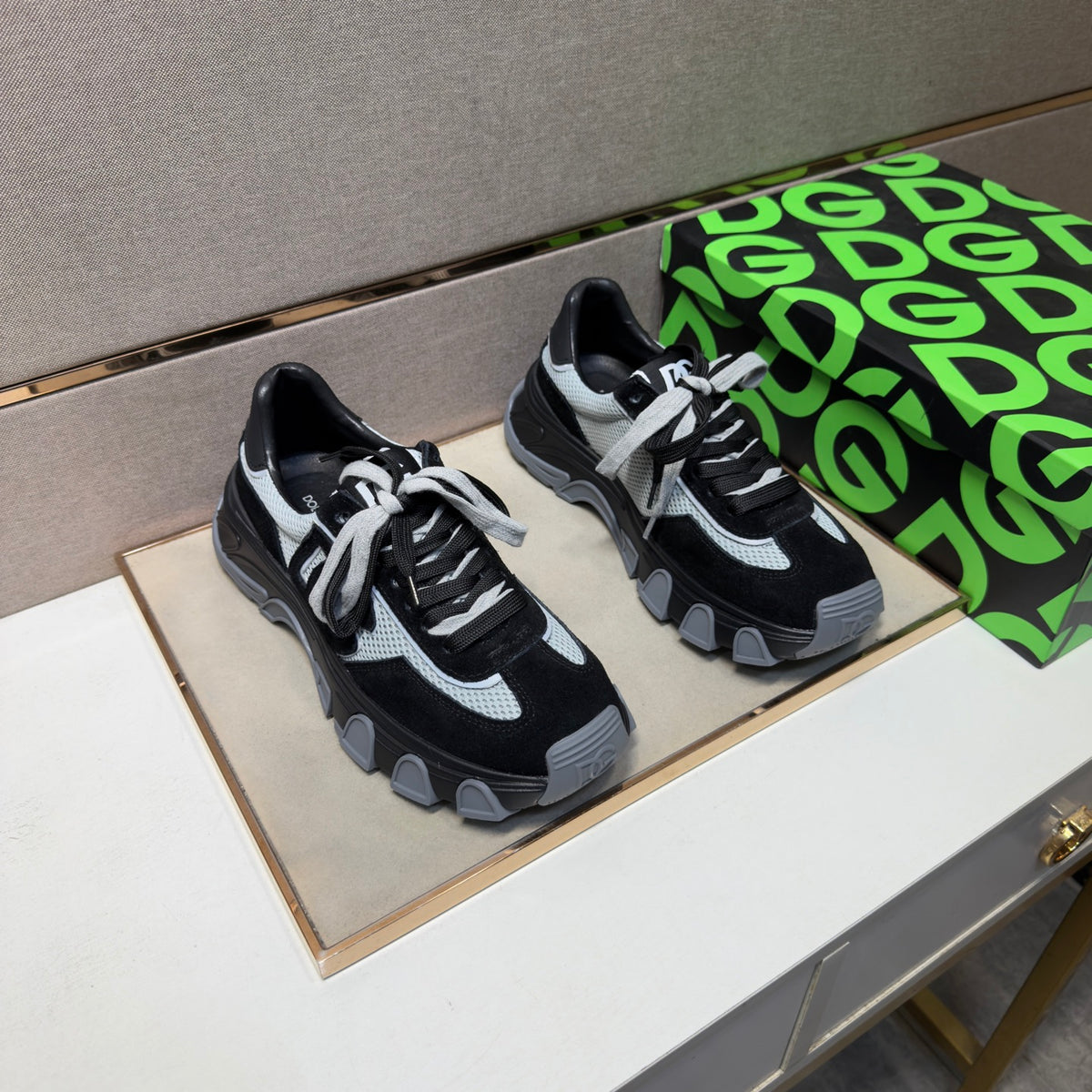 Dolce & Gabbana DG Men's Multi-Material Casual Sneakers Multi-Color