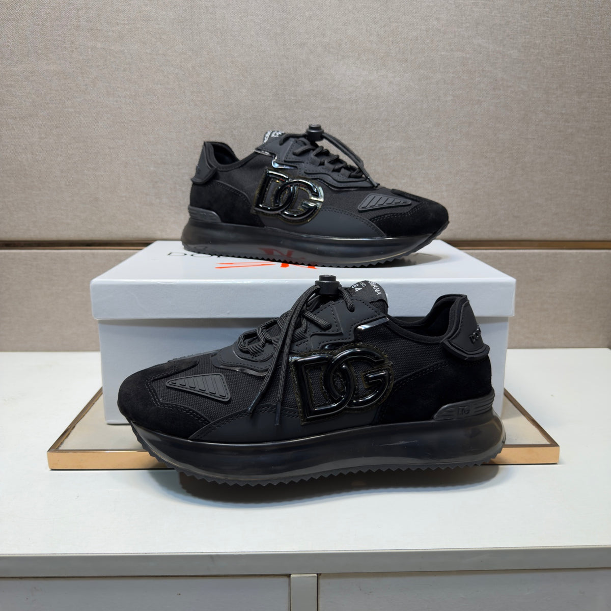 Dolce & Gabbana DG Couple's Multi-Material Casual Sneakers Multi-Color