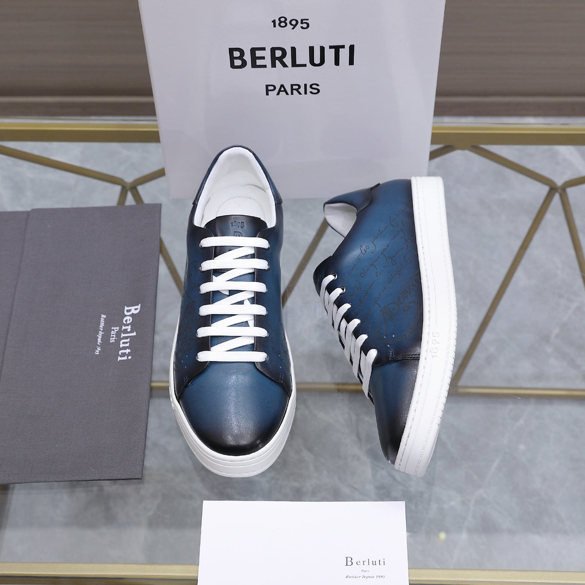 Berluti Men's Edge-Last Leather Casual Shoes