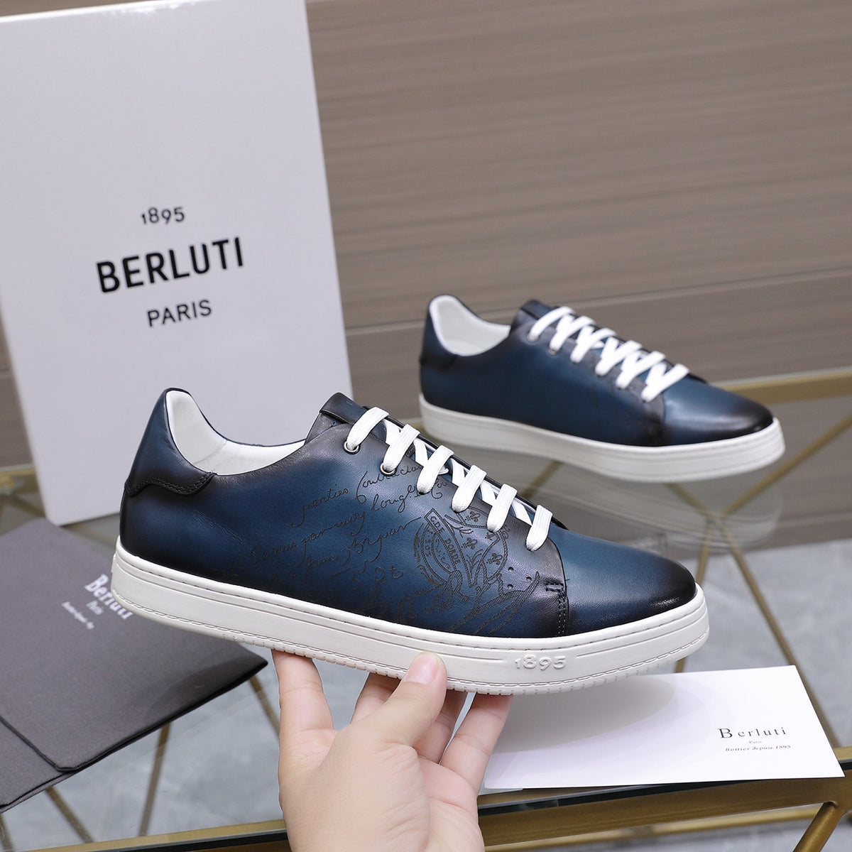 Berluti Men's Edge-Last Leather Casual Shoes